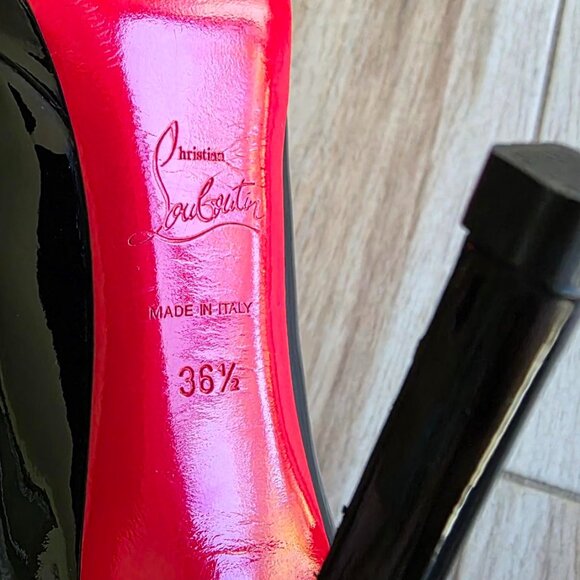 Christian Louboutin Bianca Black Patent Leather Pumps Eur. 36.5 - Picture 14 of 15